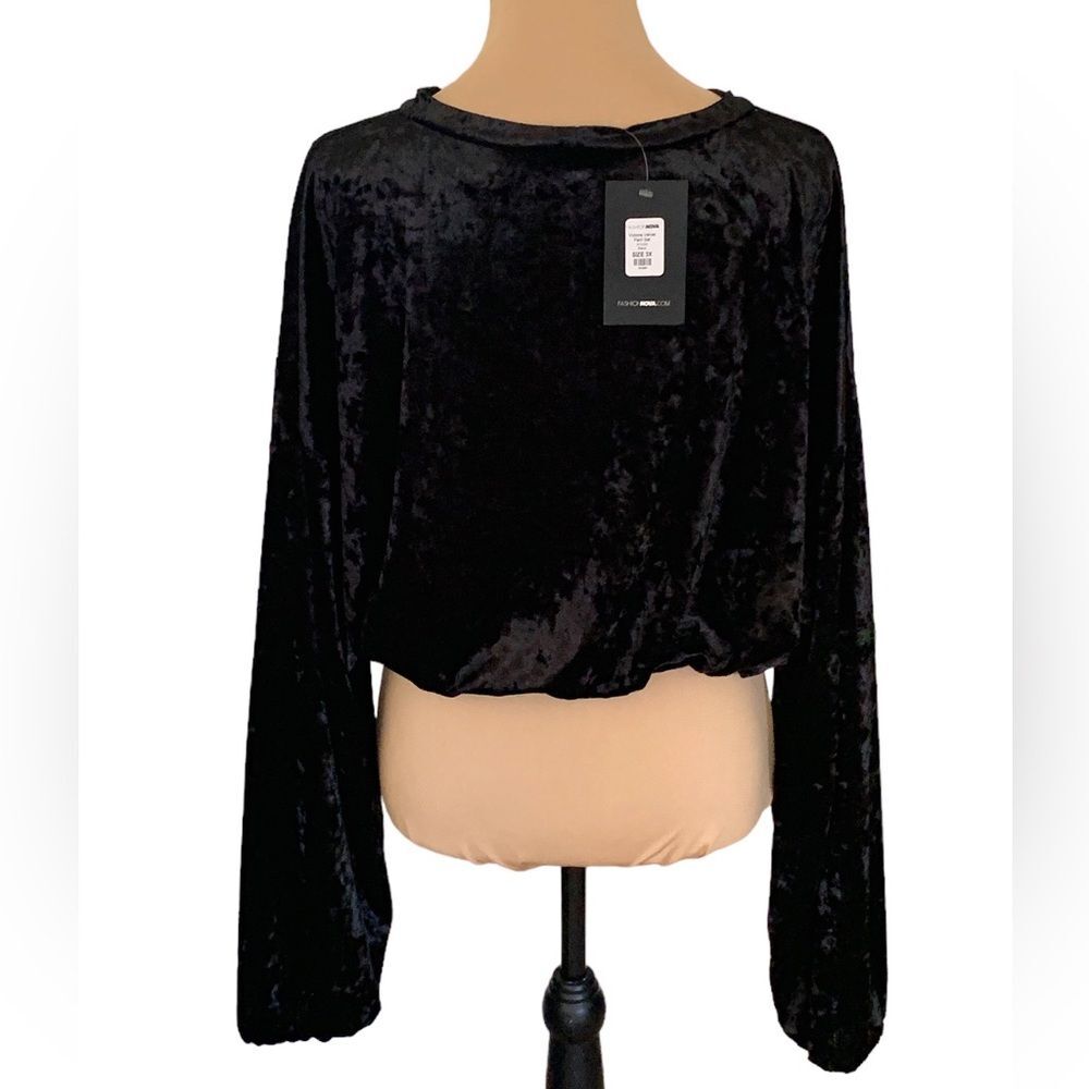Black Velvet Long Sleeve Tops Size 3X NWT - Picture 5 of 16